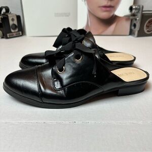 Nine West tie bow mules